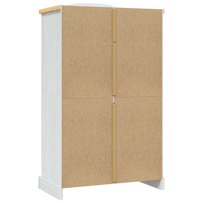 Mexican Pine Wardrobe 2 Door White Rustic | HomeAndLiving