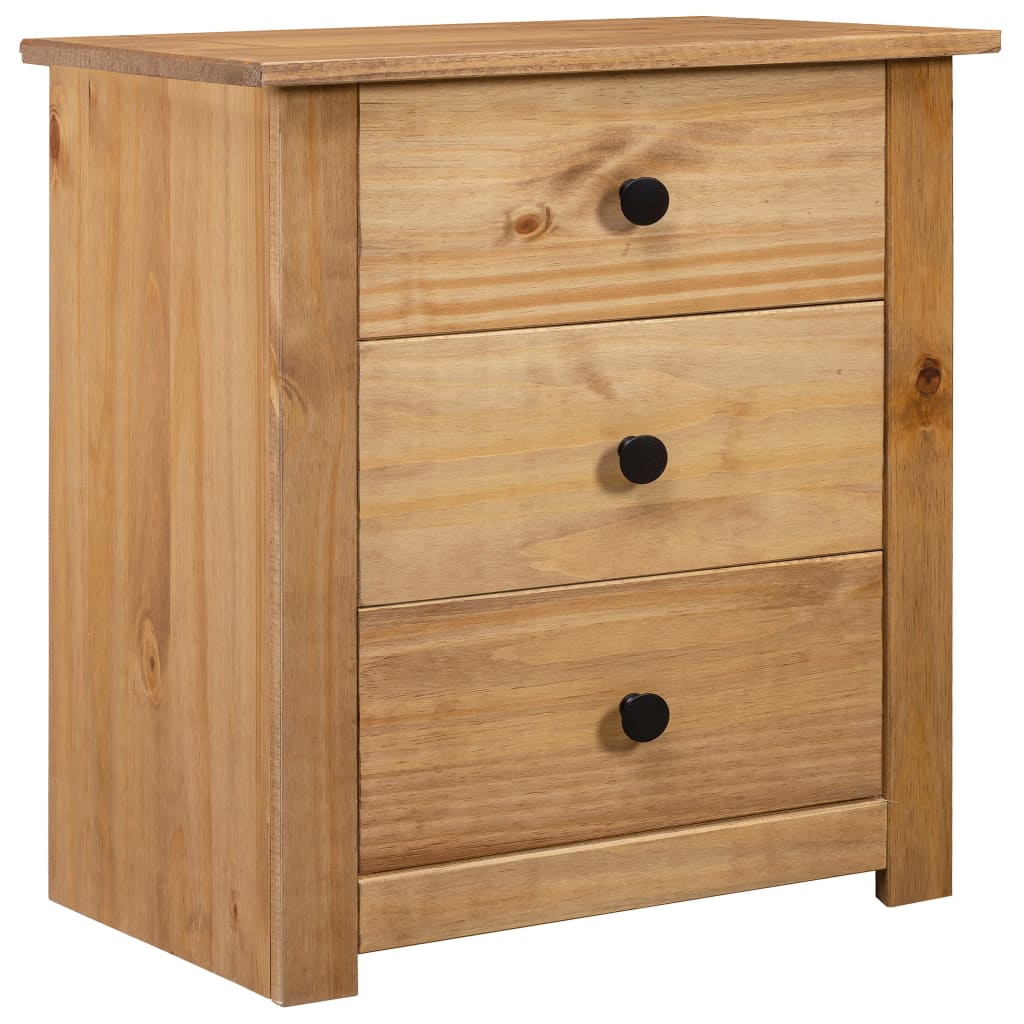 Solid Pine Bedside Table 3 Drawer Cabinet | HomeAndLiving