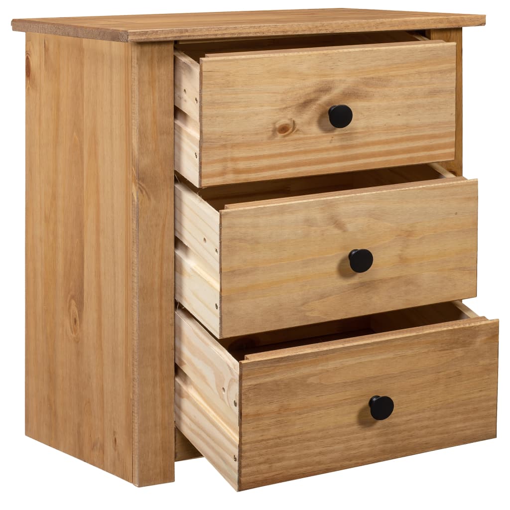 Solid Pine Bedside Table 3 Drawer Cabinet | HomeAndLiving