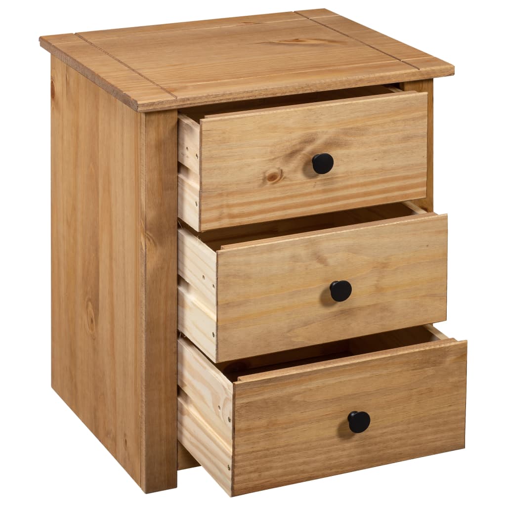 Solid Pine Bedside Table 3 Drawer Cabinet | HomeAndLiving