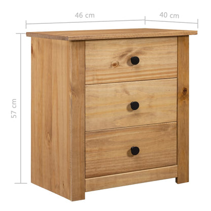 Solid Pine Bedside Table 3 Drawer Cabinet | HomeAndLiving