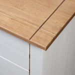 Bedside Table 3 Drawer White Pine Wood | HomeAndLiving