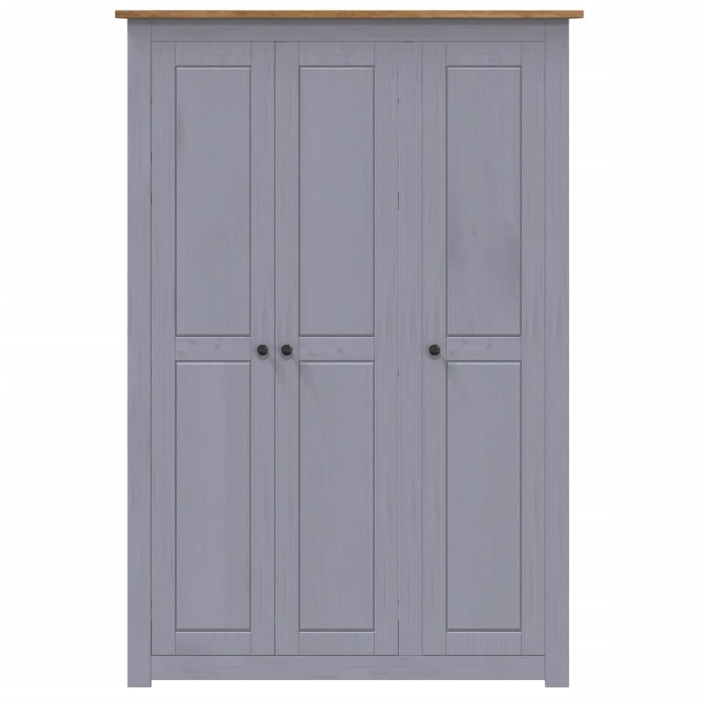 3-Door Wardrobe Grey Pine Panama Range