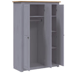 3-Door Wardrobe Grey Pine Panama Range