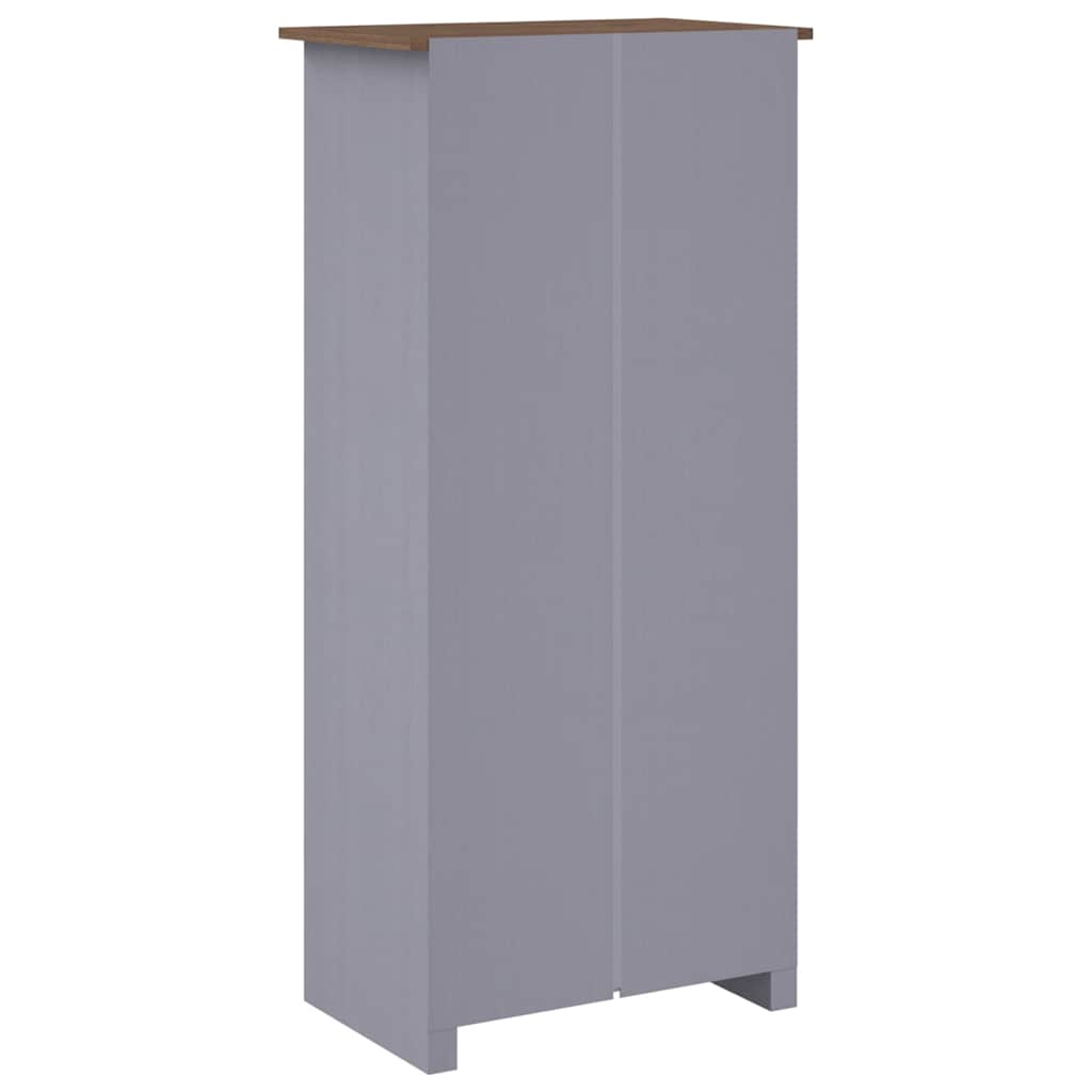 Solid Pine Wood Wardrobe Cabinet Panama Range Clothes Storage with Hanging Rail