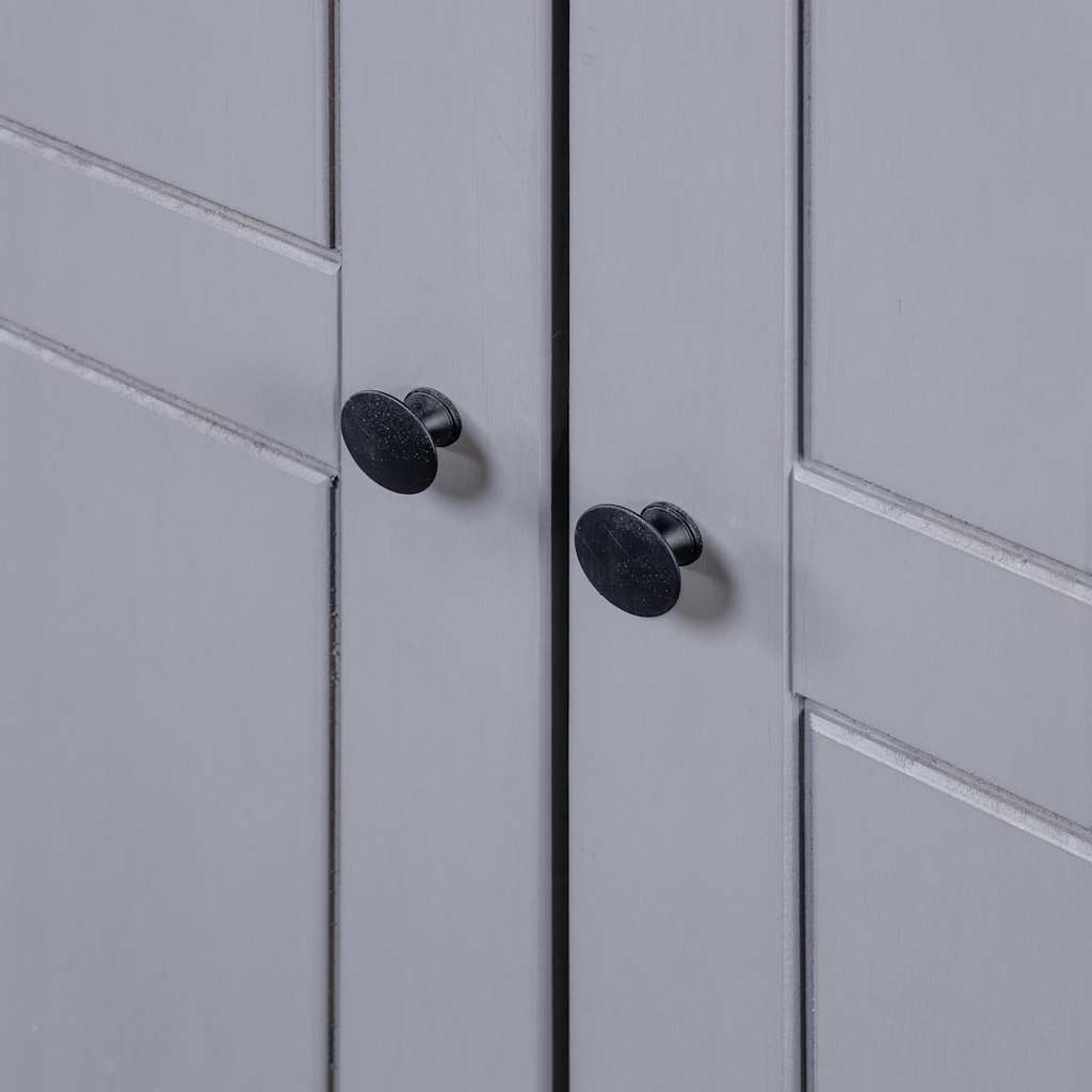 Solid Pine Wood Wardrobe Cabinet Panama Range Clothes Storage with Hanging Rail