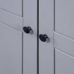 Solid Pine Wood Wardrobe Cabinet Panama Range Clothes Storage with Hanging Rail