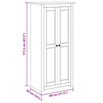 Solid Pine Wood Wardrobe Cabinet Panama Range Clothes Storage with Hanging Rail
