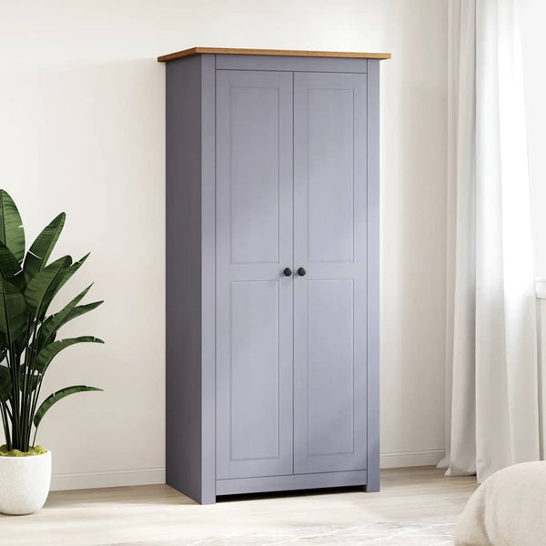  Solid Pine Wood Wardrobe Cabinet Panama Range Clothes Storage with Hanging Rail