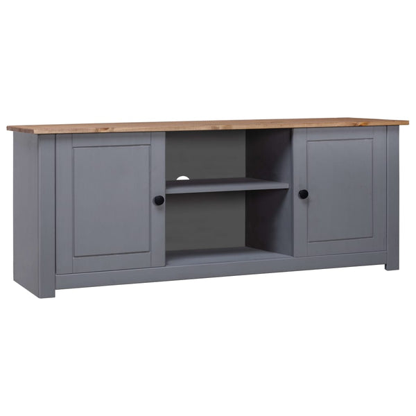  Tv Cabinet Grey Solid Pine Wood Panama Range