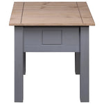 Panama Range Grey Pine Wood Side Table 50.5cm Modern Furniture