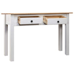 Console Table White Solid Pine Wood Panama Range