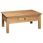 Coffee Table 100x60x45cm Solid Pine Wood Panama Range Living Room Table