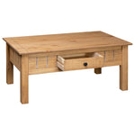 Coffee Table 100x60x45cm Solid Pine Wood Panama Range Living Room Table
