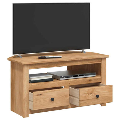 Corner Tv Cabinet Solid Pine 93x49x49cm
