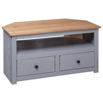 Corner Tv Cabinet Grey Solid Pine Panama Range