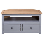 Corner Tv Cabinet Grey Solid Pine Panama Range