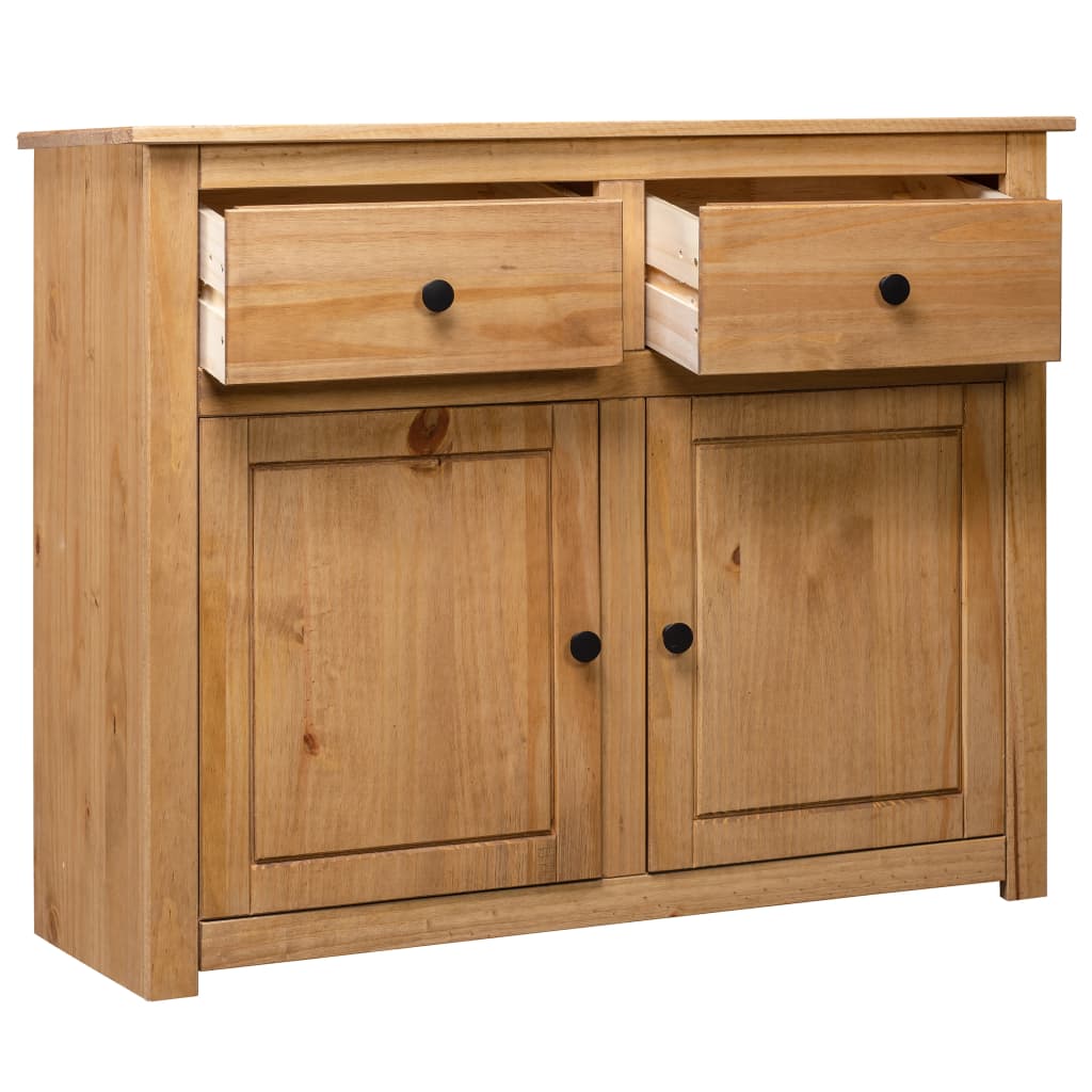 Solid Pine Sideboard Natural 93x40x80cm