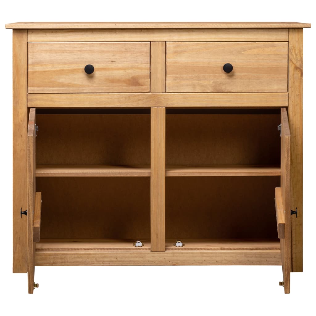 Solid Pine Sideboard Natural 93x40x80cm