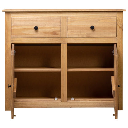 Solid Pine Sideboard Natural 93x40x80cm