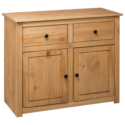 Solid Pine Sideboard Natural 93x40x80cm