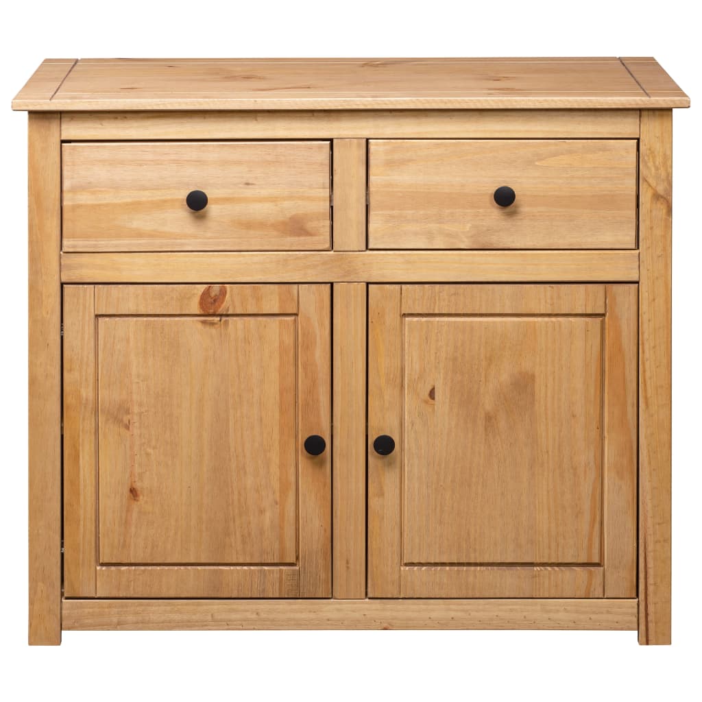 Solid Pine Sideboard Natural 93x40x80cm