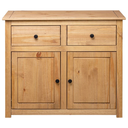 Solid Pine Sideboard Natural 93x40x80cm