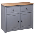 Sideboard Grey Solid Pinewood