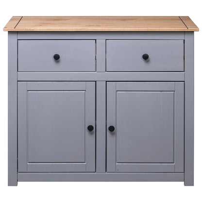 Sideboard Grey Solid Pinewood
