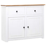 Sideboard White Solid Pinewood