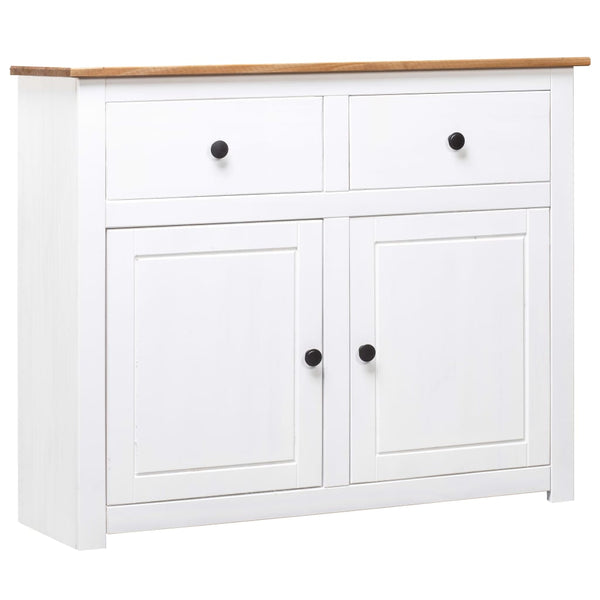  Sideboard White Solid Pinewood