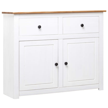 White Sideboard Solid Pine 93x40x80cm