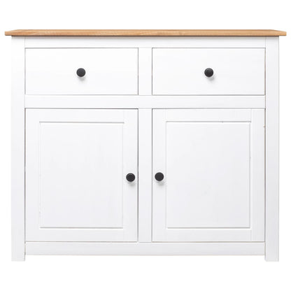 White Sideboard Solid Pine 93x40x80cm