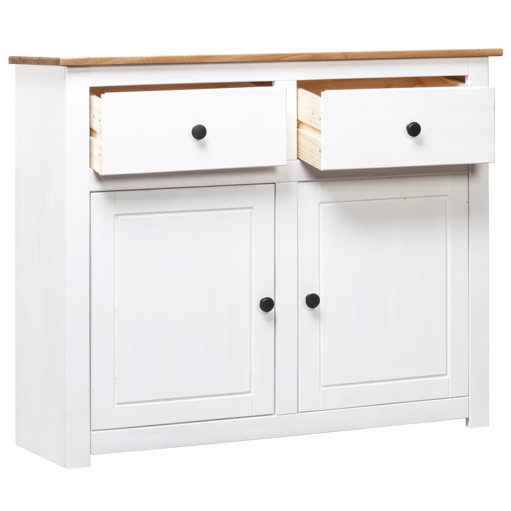 Sideboard White Solid Pinewood