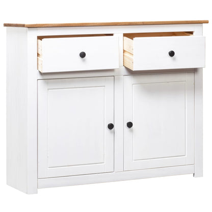 White Sideboard Solid Pine 93x40x80cm