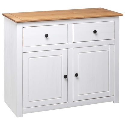 White Sideboard Solid Pine 93x40x80cm