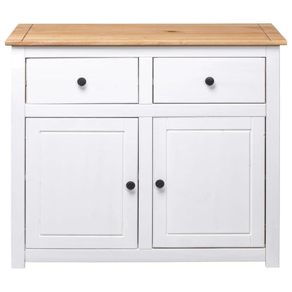 White Sideboard Solid Pine 93x40x80cm