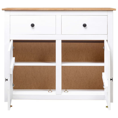 White Sideboard Solid Pine 93x40x80cm
