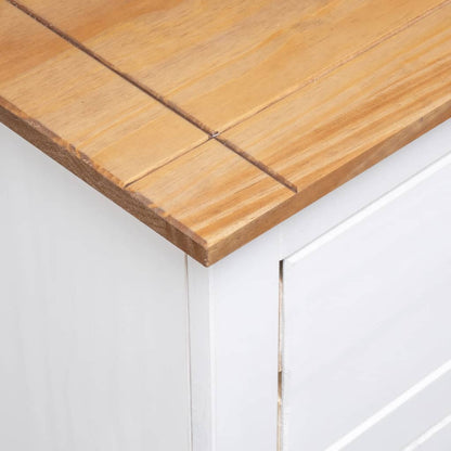 White Sideboard Solid Pine 93x40x80cm