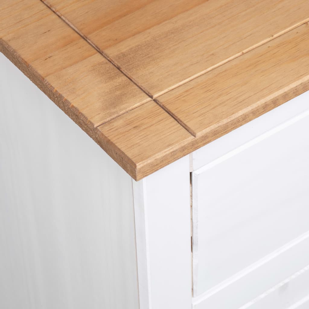 Solid Pine Sideboard White 135cm 3 Drawer | HomeAndLiving