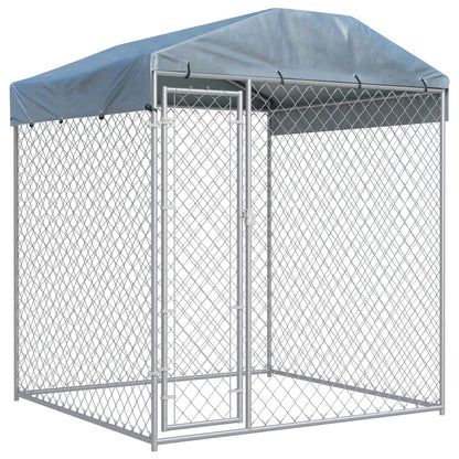 Outdoor Dog Kennel with Canopy 'Top