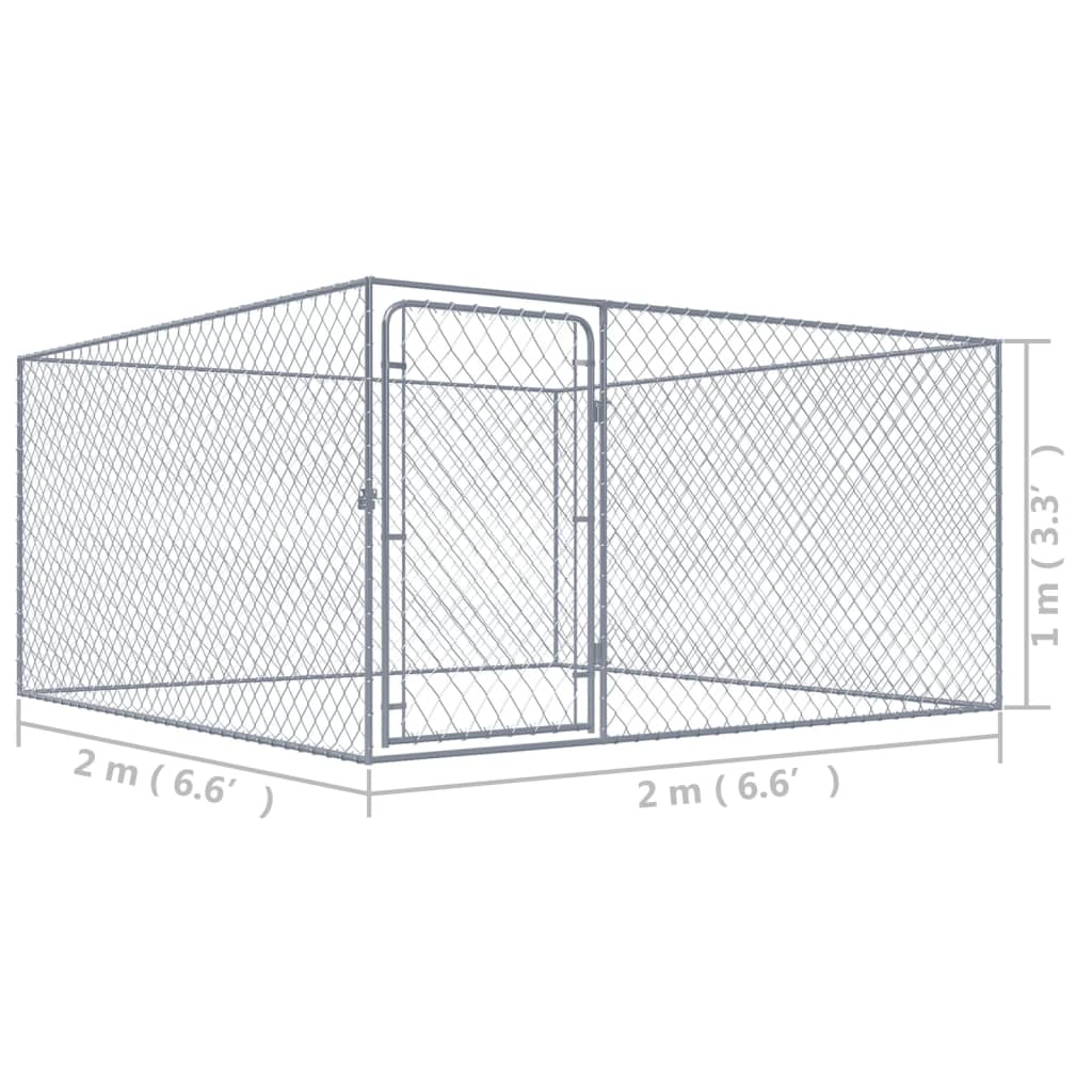 Outdoor Dog Kennel Galvanised Steel S"