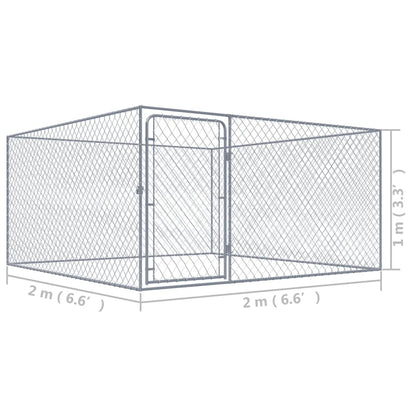 Outdoor Dog Kennel Galvanised Steel S"