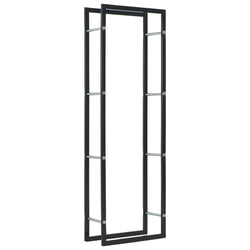 Firewood Rectangular Rack Black Steel