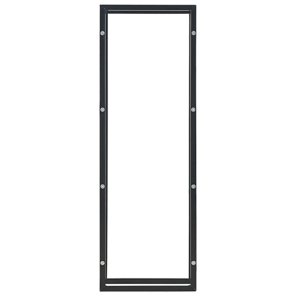 Firewood Rectangular Rack Black Steel
