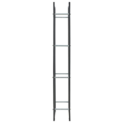 Firewood Rectangular Rack Black Steel