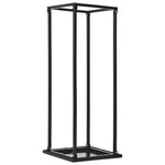 Firewood Rack with Base Black Steel