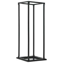 Firewood Rack with Base Black Steel