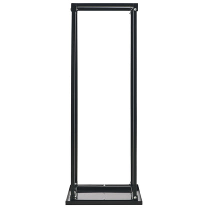 Firewood Rack with Base Black Steel