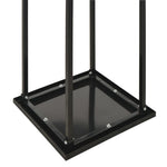 Firewood Rack with Base Black Steel